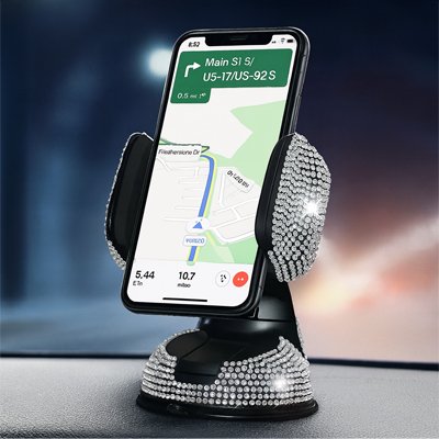 Support téléphone voiture | Glamour Cristal