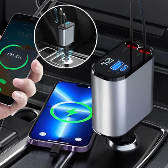 Chargeur allume cigare/2X rétractable™ - Fallaitipenser auto accessoires