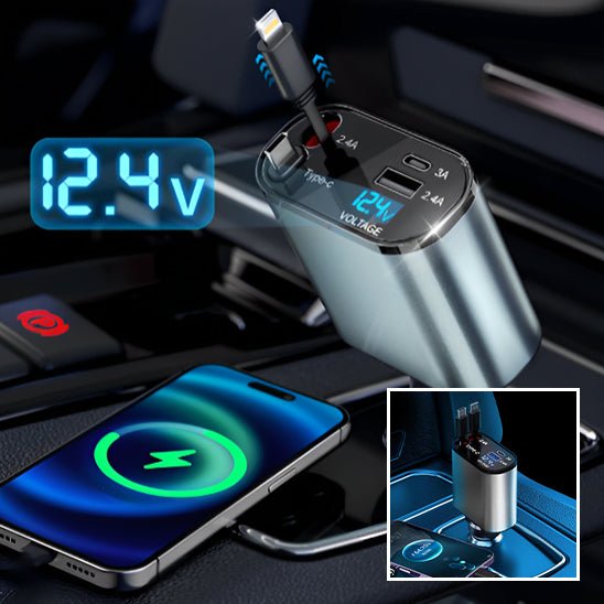 Chargeur allume cigare/2X rétractable™ - Fallaitipenser auto accessoires